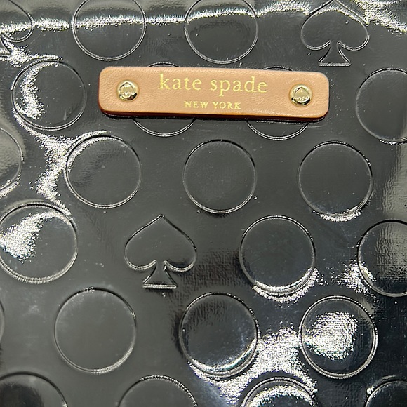 Kate Spade Authentic Black Circle and Spade Pattern Large Tote Purse Bag ♠️⚫️ - Picture 3 of 6